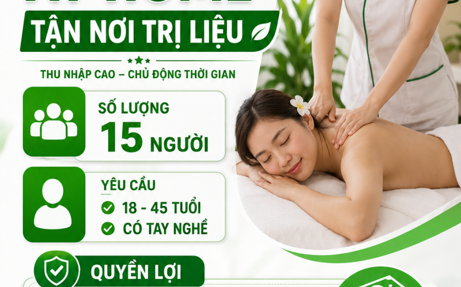 Tuyển dụng nhân viên massage tại quận 1
