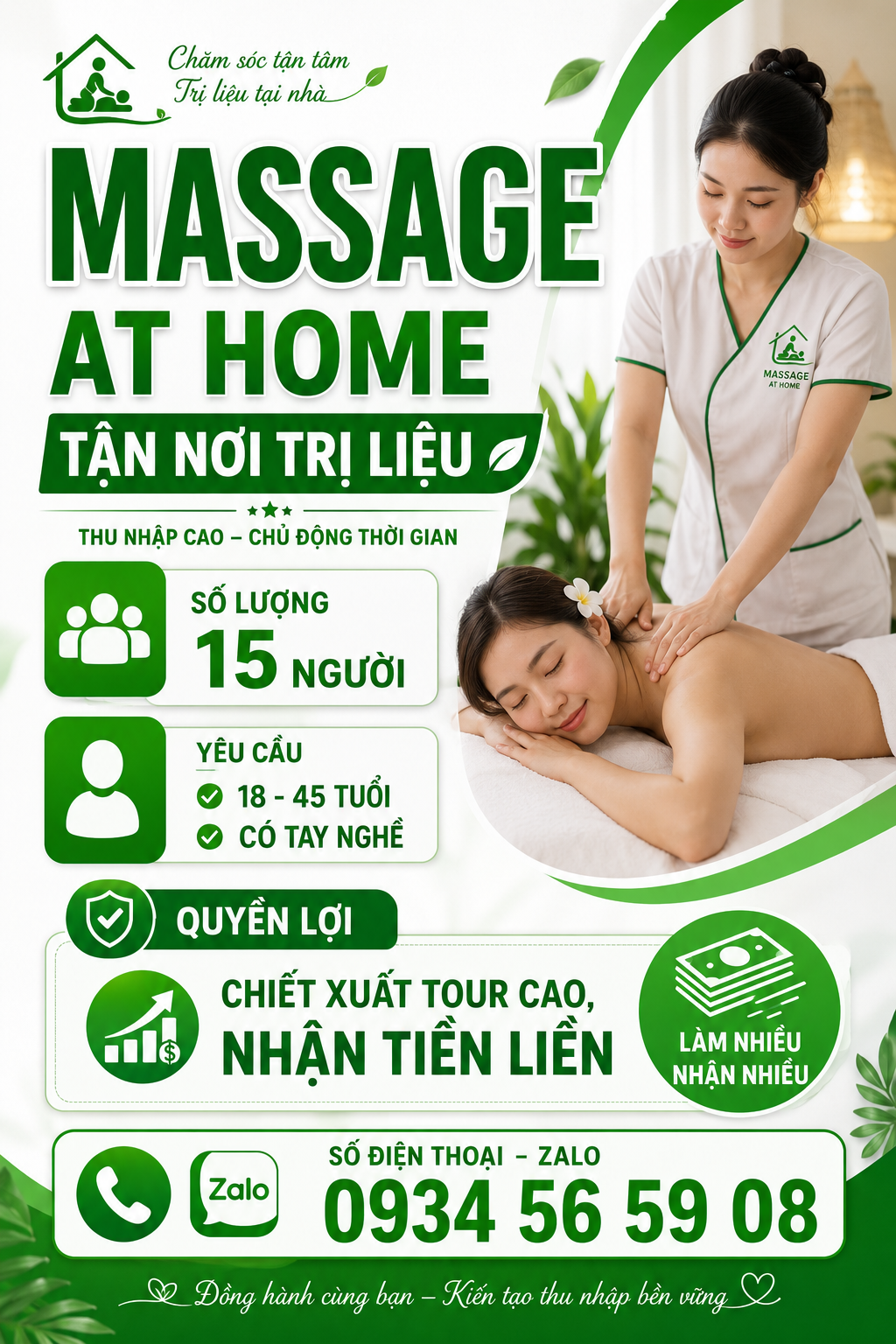 Tuyển dụng nhân viên massage tại quận 1